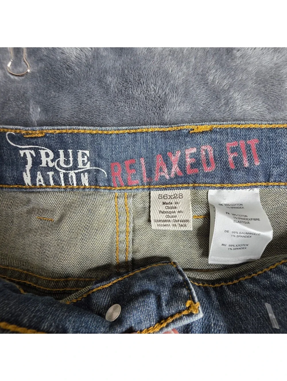 True Nation Relaxed Jeans Men’s Big and Tall Sz 56x28